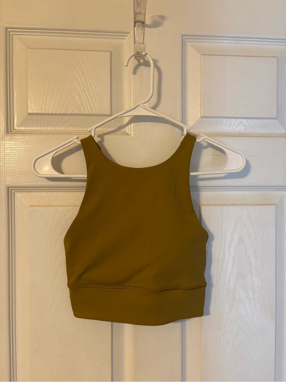 Classic High-Neck Crop Tank Top - Mustard
